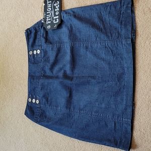 Kim Rogers 12P Denim Skirt Medium Wash